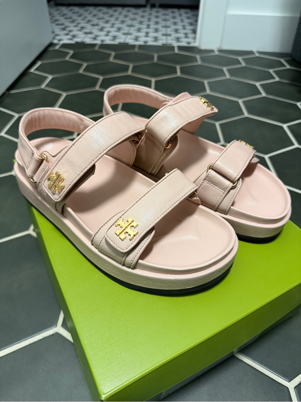 Tory Burch Kira Sport Sandal Goat Leather - Pink